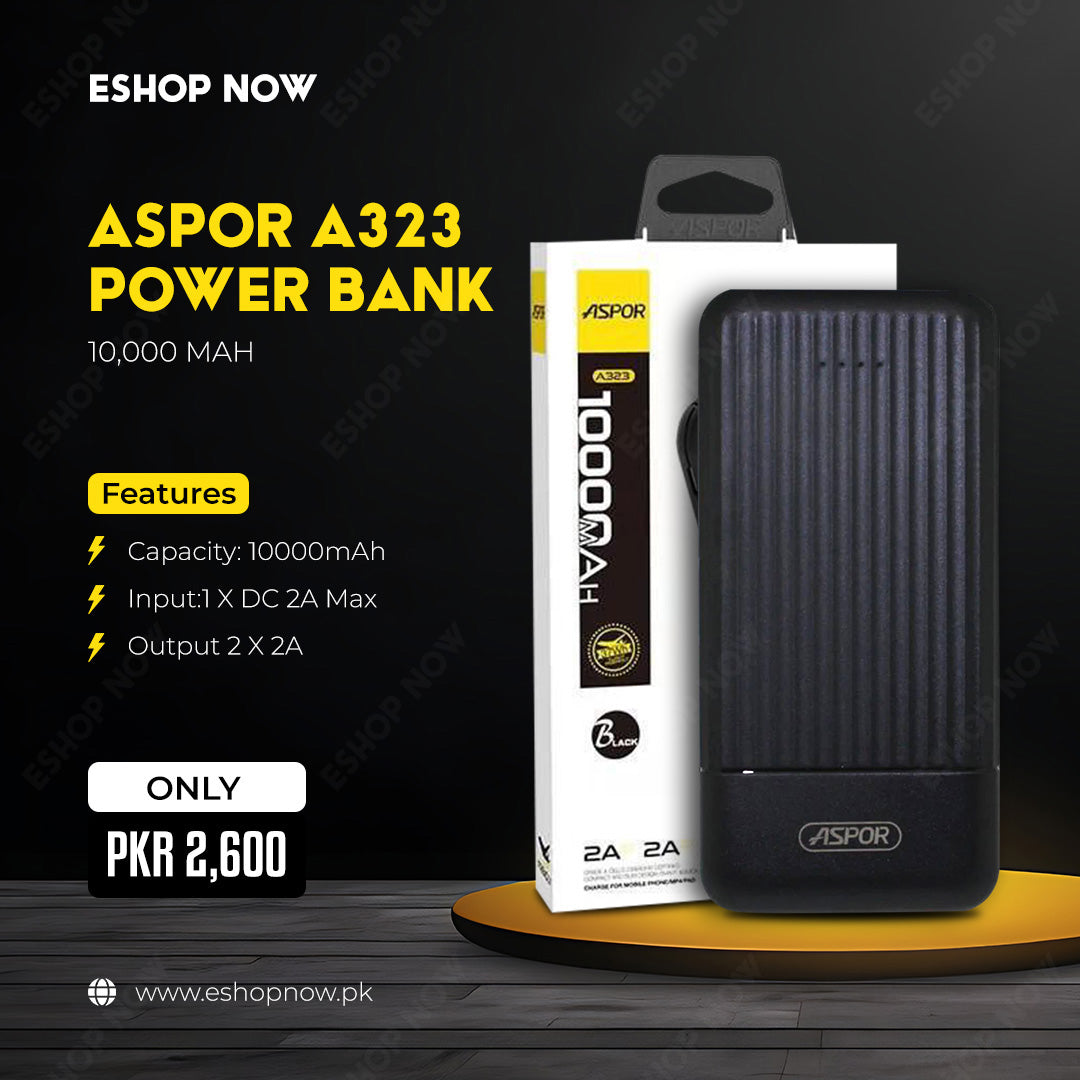 Aspor A323 Power Bank 10,000 mAh