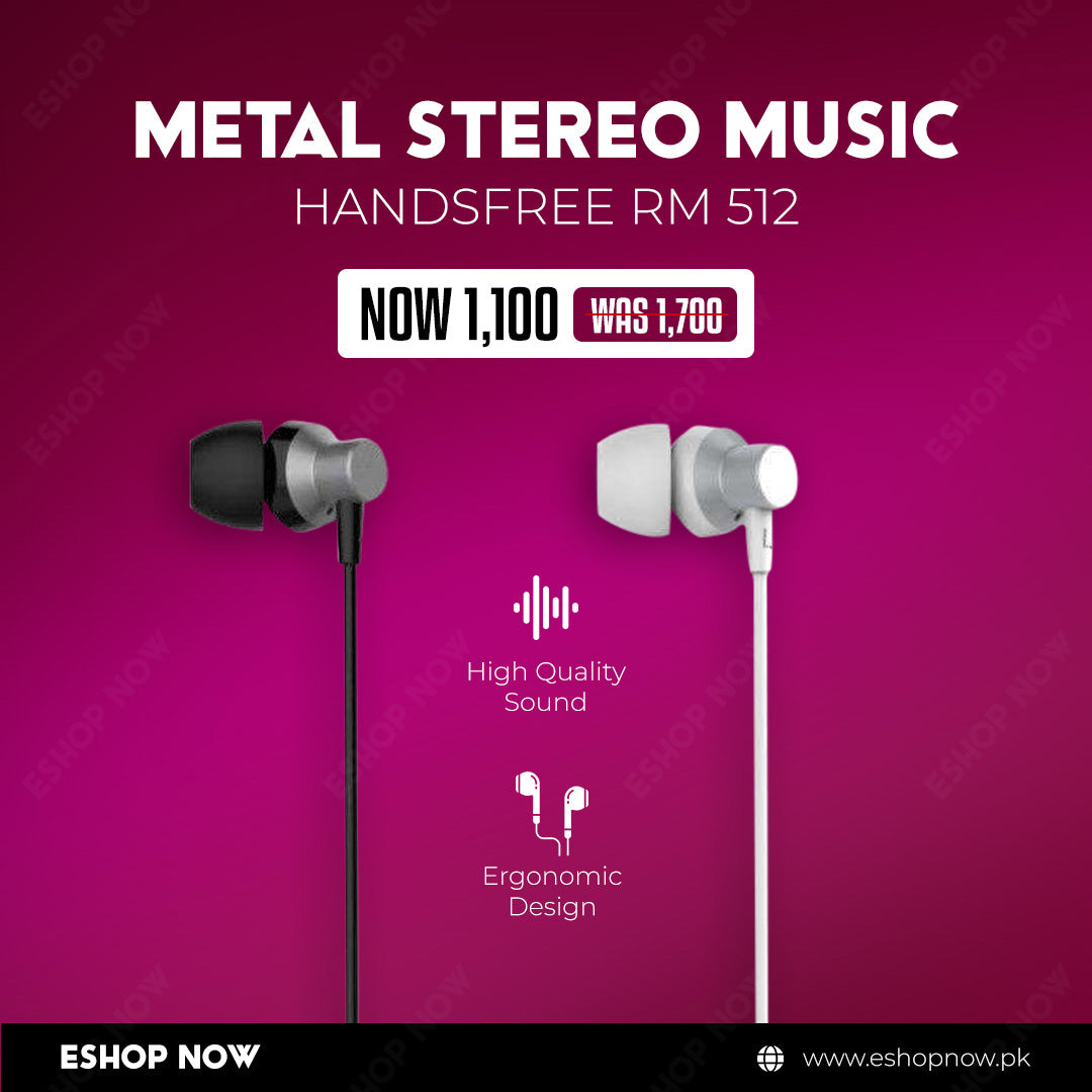 Metal Stereo Music Handsfree RM 512